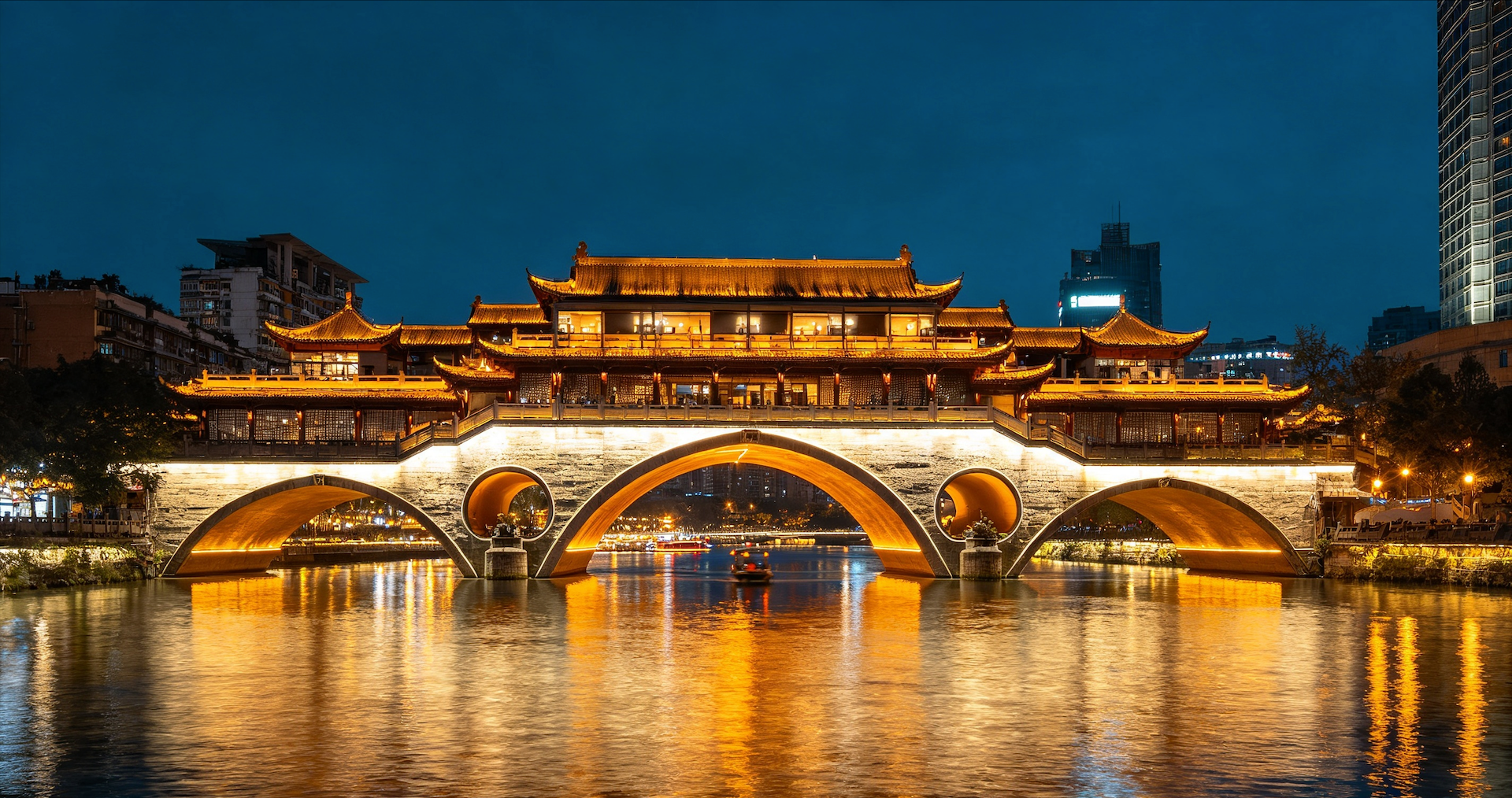 Chengdu: Private History Walk, Local Dinner & Night Cruise